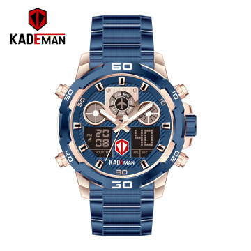 KADEMAN 6163 Military Sport Watches Men Waterproof Dual Display Wristwatch TOP Brand Luxury Army Male Digital Watch Relogio